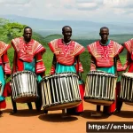 Home 14 부룬디 유네스코 문화유산 후보 - **Gishora Drum Sanctuary: Rhythmic Guardians**
"A vibrant and energetic outdoor scene at the Gis...