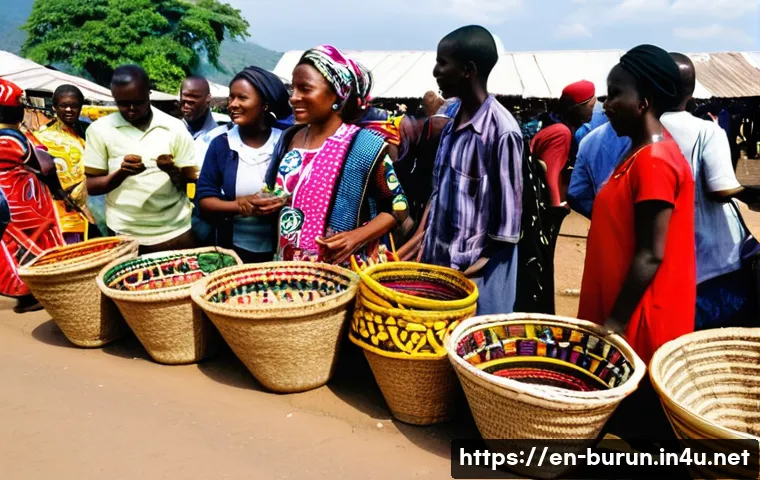 부룬디 관광 안전 주의사항 - **Vibrant Bujumbura Market Scene with Local Artisans**
"A bustling, open-air market in Bujumbura...